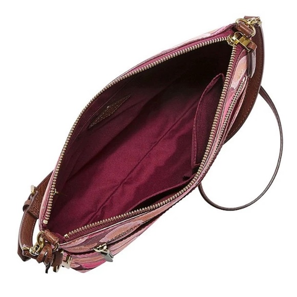 NEW! Fossil Fiona Floral Print Large Crossbody Bag - Picture 4 of 6